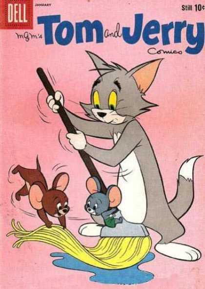 Tom & Jerry Comics 198 - Mopping - Mice - Water - Mgm - Chores