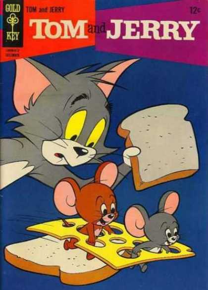 Tom & Jerry Comics 233 - Slices Of Bread - Swiss Cheese Being Stolen - Gold Key - Food - Mice Have Cheese