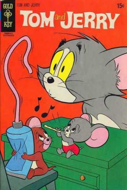 Tom & Jerry Comics 254 - Cat - Gold Key - Music Notes - 15 Cents - Toothpaste