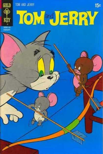 Tom & Jerry Comics 255 - Gold Key - Tom Cat - Jerry Mouse - Trapeze Artist - Bow And Arrow