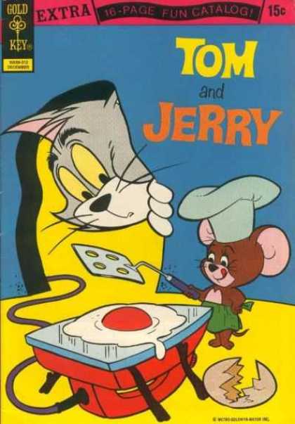 Tom & Jerry Comics 268 - Spatula - Mouse - Cat - Chefs Hat - Egg