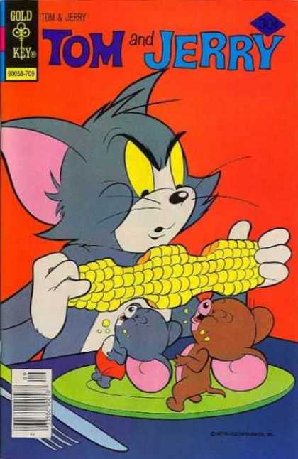 Tom & Jerry Comics 298 - Cornflower - Green Plate - Sharp Knife - Blue Table - Little Mice