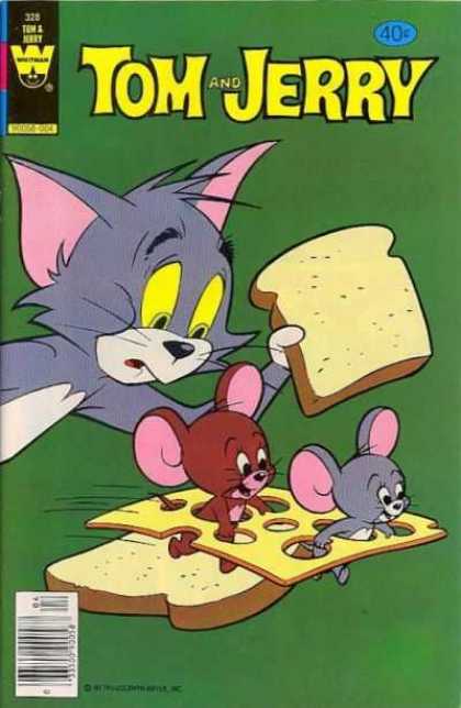 Tom & Jerry Comics 328 - Mice - Cat - Bread - Running - 40 C