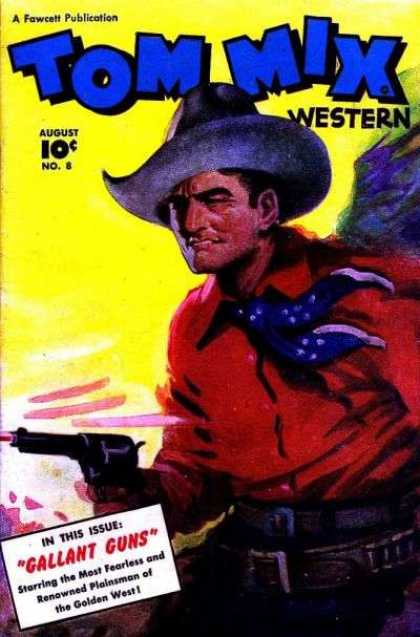 Tom Mix Western 8 - Man - Gun - Scarf - Belt - Hat