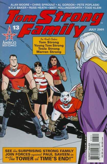 Tom Strong 13 - Americas Best Comics - Tom Strong - Young Tom Strong - Tesla Strong - Warren Strong - Chris Sprouse