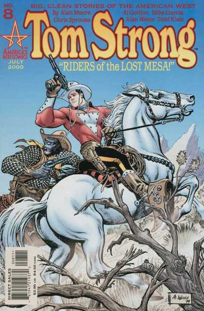 Tom Strong 8 - Big Clean Stories Of The American West - Americas Best Comics - July 2000 - Riders Of The Lost Mesa - Direct Sales