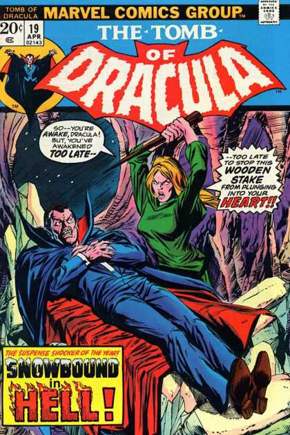 Tomb of Dracula 19 - Marvel Comics Group - April - 19 - Stake - Snowbound In Hell