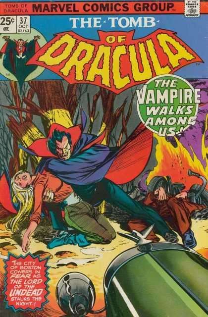 Tomb of Dracula 37 - Marvel Comics Group - The Tomb Of Dracula - The Vampire Walks Aong Us - The Lord Of The Undead Stalks The Night - 2143
