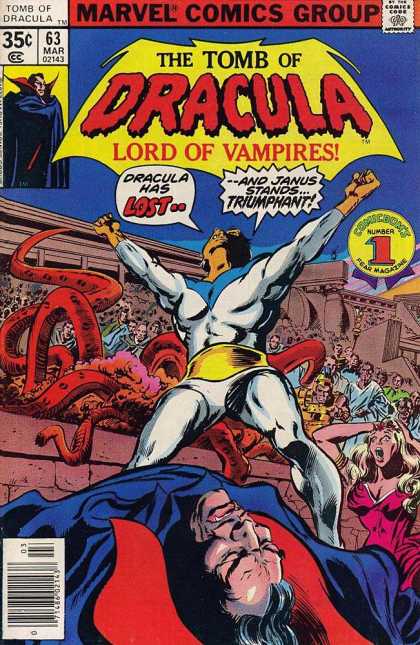 Tomb of Dracula 63 - Marvel Comics Group - Approved By The Comics Code Authority - Lord Of Vampires - 63 Mar - Snake