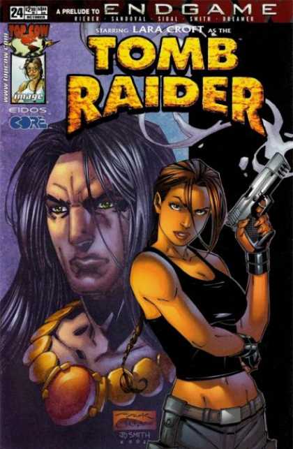 Tomb Raider 24 - Woman - Gun - Lara Croft - End Game - Smoke