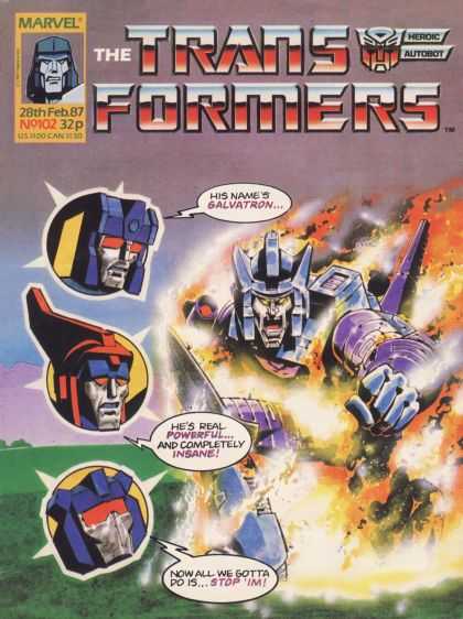 Transformers (UK) 102 - Marvel - Galvatron - Heroic Autobot - Powerful - Insane