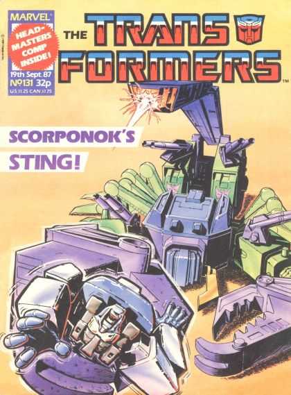 Transformers (UK) 131 - Marvel - Robot - Scorponoks Sting - 19 Th Sept 87 - Guns