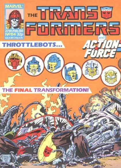 Transformers (UK) 154 - Marvel - Battle - Robots - The Final Transformation - Action Force