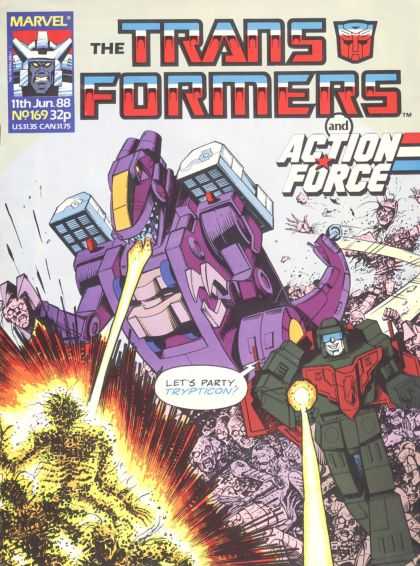 Transformers (UK) 169 - Action Force - Party - Fire - Marvel - Transformers