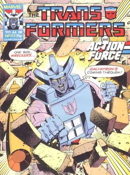 Transformers (UK) 173 - Marvel - Wreckers - Galvatron - Action Force - Break Through Brick Wall