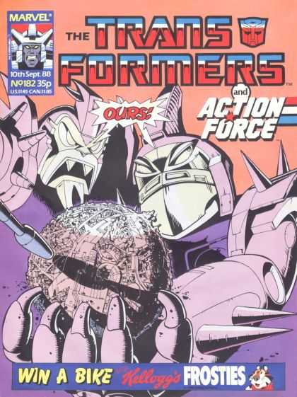 Transformers (UK) 182 - Robots - Action Force - Cybertron - Unicron - Frosties