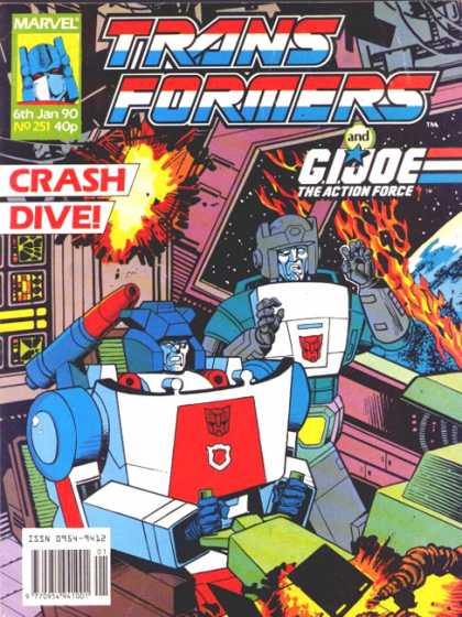 Transformers (UK) 251 - Crash Dive - Gijoe - Action Force - Robots - Fire