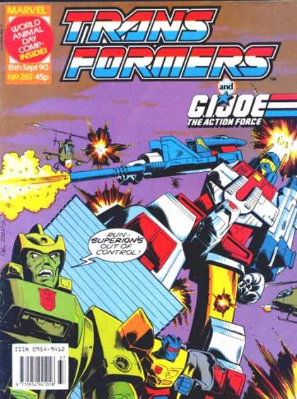 Transformers (UK) 287 - Robot Madness - Maximum Destruction - Explosive - Large And In Charge - Take No Prisoners