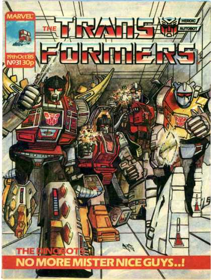 Transformers (UK) 31 - Dinobots - Nice Guys - Weapons - Floor - Metal