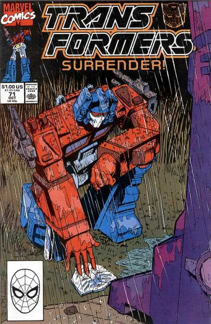 Transformers 71 - Marvel Comics - Surrender - 100us - 125 Can - Oct