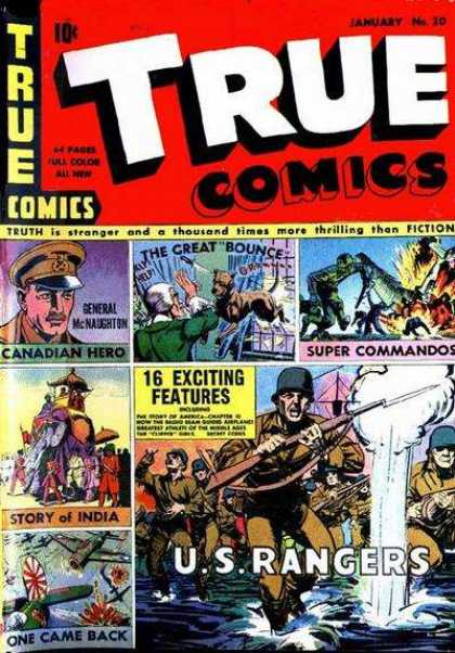 True Comics 20 - Us Rangers - Water - Dog - Airplane - General
