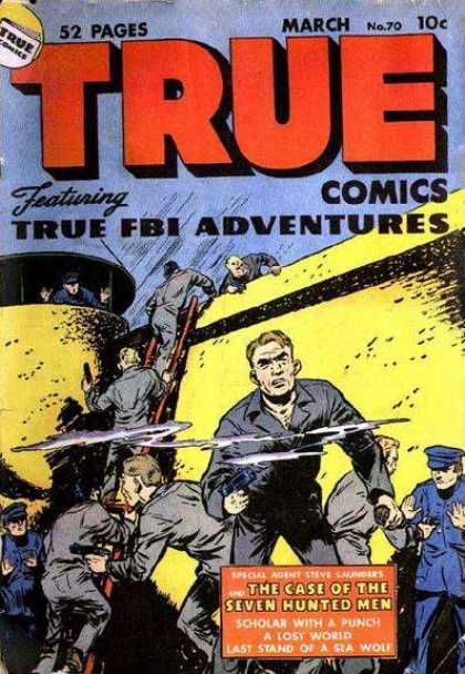 True Comics 70 - Prison - Ladder - Smoke - Gun - Guard