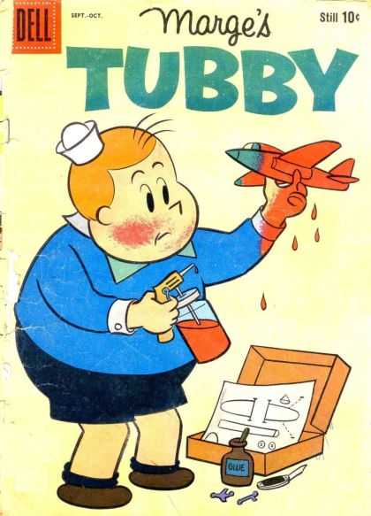 Tubby 42 - Toy Aeroplane - One Little Boy - Coloring The Aeroplane - Glue - Small Box