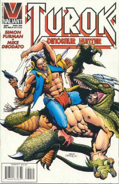 Turok 30 - Turok - Dinosaur Hunter - Simon Furman And Mike Deodato - Valiant Comics - Turok The Dinosaur Hunter