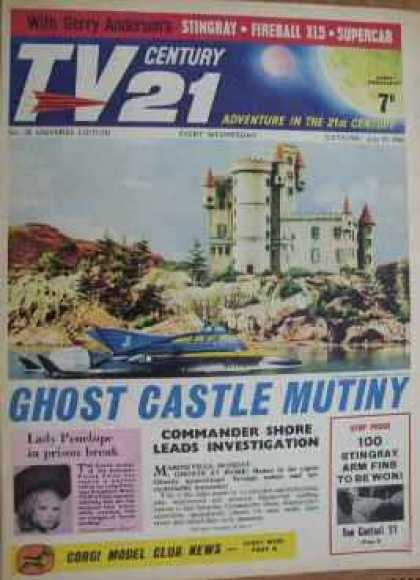 TV Century 21 25 - Castle - Stingray - Fireball - Supercar - Ghost Castle Mutiny