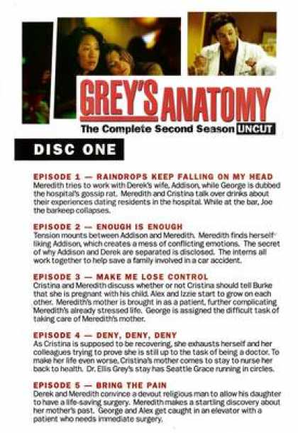 TV Series - Grey's Anatomy Episodes 1 - 10 Engli