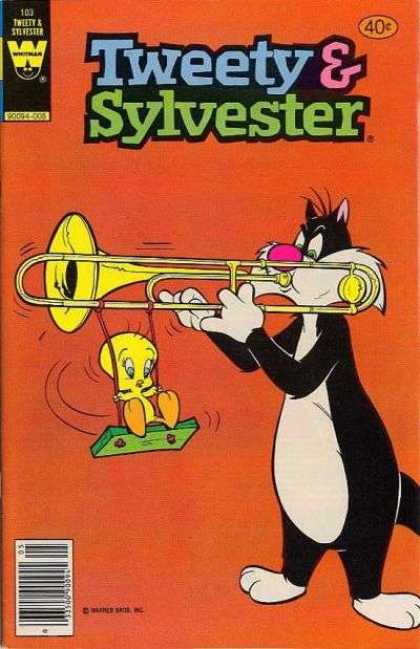 Tweety and Sylvester 103 - Trombone - Music - Swing - Orange - Instrument