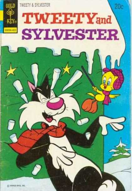Tweety and Sylvester 36 - Gold Key - Cat - Bird - 20 Cents - Icicles