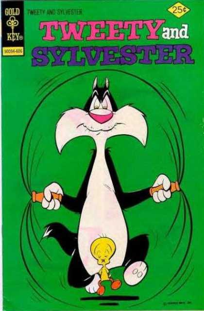 Tweety and Sylvester 58 - Gold Key - Cat - Jump Rope - Bird - Cartoon