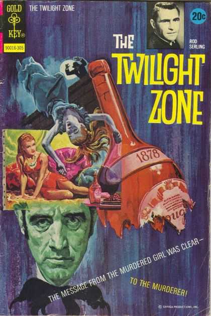 Twilight Zone 49 - Broken Bottle - Falling - Lady - Gold Key - Mans Head