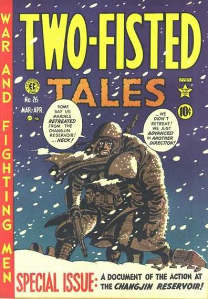 Two-Fisted Tales 26 - Soldier - Mar-apr - 10 Cents - No 26 - Blue Cover - Harvey Kurtzman