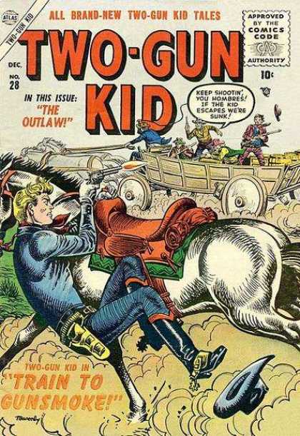 Two-Gun Kid 28 - Outlaw - Train To Gunsmoke - Horse - Gun Battle - Escape