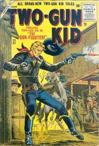 Two-Gun Kid 31 - Gun-fighter - Cowboys - Horse - Shooting - Western Town - John Severin