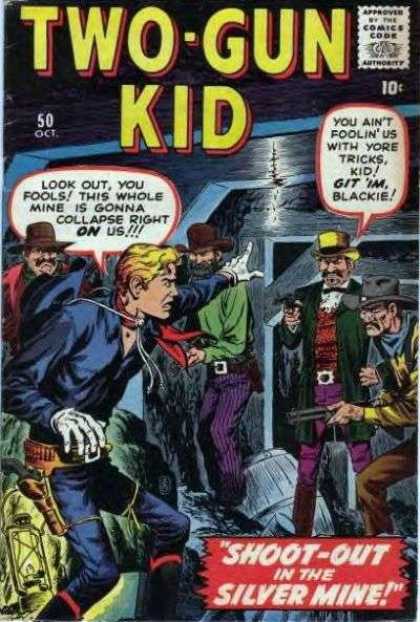 Two-Gun Kid 50 - Approved By The Comics Code - Cowboy - Shoot-out - Silver Mine - Hat