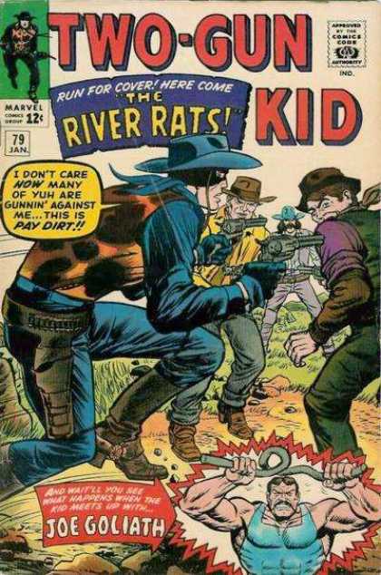 Two-Gun Kid 79 - The River Rats - Gang - Guns - Mask - Joe Goliath - Dick Ayers