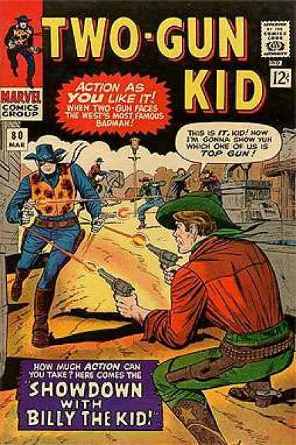 Two-Gun Kid 80 - Approved By The Comics Code - Marvel Comics Group - Man - Gun - Hat