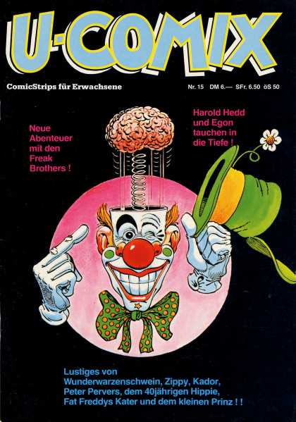 U-Comix 15 - Clown - Hat - Brain - Flower - Bow Tie