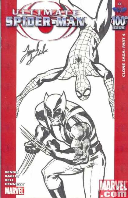 Ultimate Spider-Man 100 - Leonard Kirk - Sketch - 100 - Claws - Fight - Hangging