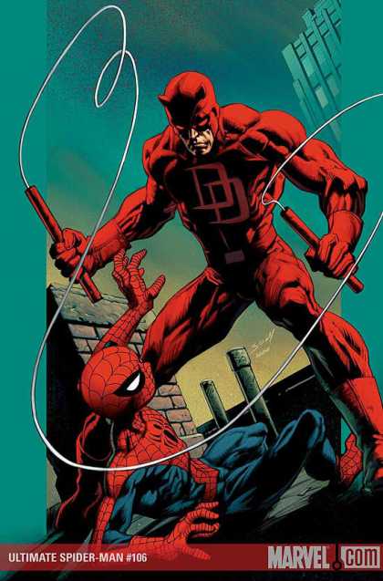 Ultimate Spider-Man 106 - Daredevil - Marvel - Roof - Superhero - Mutant - Mark Bagley, Richard Isanove