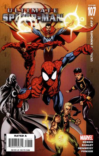 Ultimate Spider-Man 107 - Moon - Flare Circles - China Man - Flares - Spiders - Mark Bagley, Richard Isanove