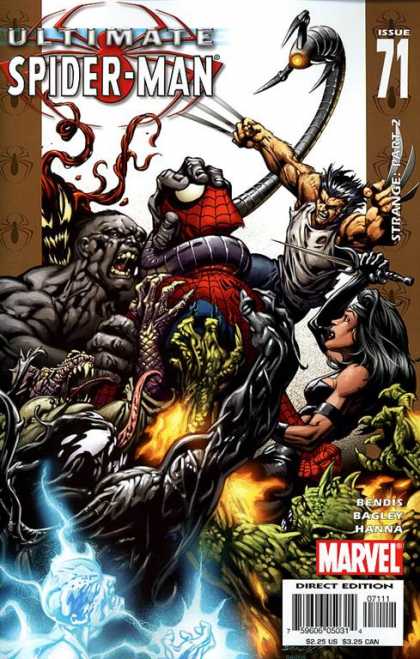 Ultimate Spider-Man 71 - Wolverine - Elektra - Bendis - Bagley - Hanna - Mark Bagley, Richard Isanove