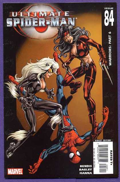 Ultimate Spider-Man 84 - Black Cat - Electra - Silver Hair - Female Warriors - Daredevil - Mark Bagley, Richard Isanove