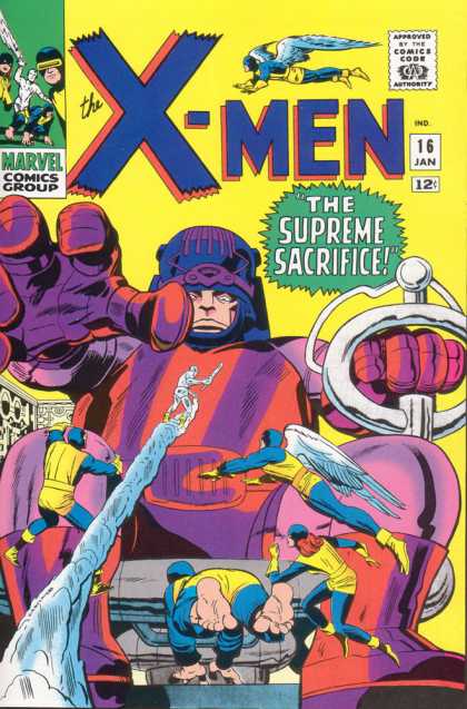 Uncanny X-Men 16 - Angel - Beast - Cyclops - Iceman - Dick Ayers, Jack Kirby