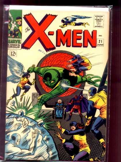 Uncanny X-Men 21 - Rocks - Marvel - Flying - Wings - Mask - Dick Ayers