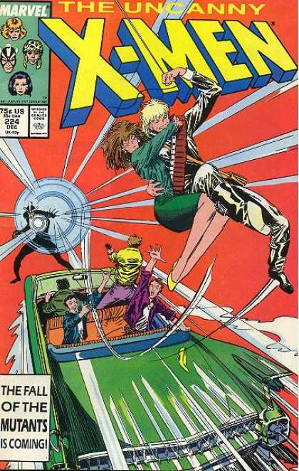 Uncanny X-Men 224 - Car - Havok - Longshot - Marvel Comics - Green Convertable Car - Marc Silvestri
