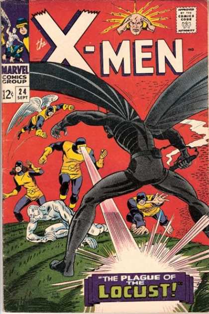 Uncanny X-Men 24 - Locust - Plage - Black - Monster - Fight - Dick Ayers